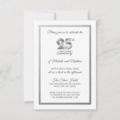 Personalisierter 25. Geburtstag der Silberhochzeit Einladung (Rückseite)