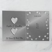 Personalisierter 25. Hochzeitstag Kartenhusband Karte (Innenseite)