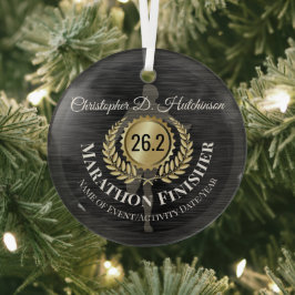 Personalisierter 26.2 Marathon Keepake Medaille Ornament Aus Glas