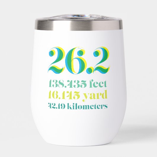 Personalisierter 26.2 Marathon Lauffernfahrer Grün (Vorderseite)