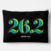 Personalisierter 26.2 Marathon mit feinem schwarze Zubehörtasche (Rückseite)