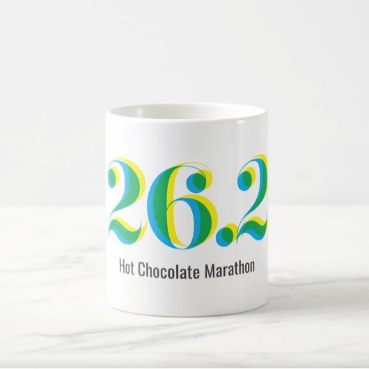 Personalisierter 26.2 Marathon mit feinem Text Kaffeetasse