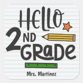 Personalisierter 2. quadratischer aufkleber (Vorderseite)