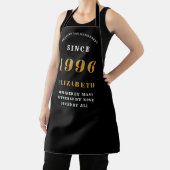 Personalisierter 30. Geburtstag 1996 Schwarz & Gol Schürze (InSitu)