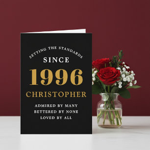 Personalisierter 30. Geburtstag Geboren 1996 Vinta Karte