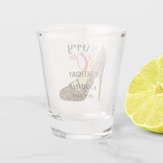 Personalisierter 30. Geburtstag Schnapsglas (Rückseite)