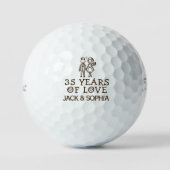 Personalisierter 35. Geburtstag Golfball (Vorderseite)