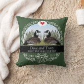 Personalisierter 35. Hochzeits-Jahrestag, Gänse Kissen (Decke)