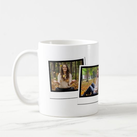 Personalisierter 3-Foto Snapshot Frames-Abschluss Kaffeetasse (Links)