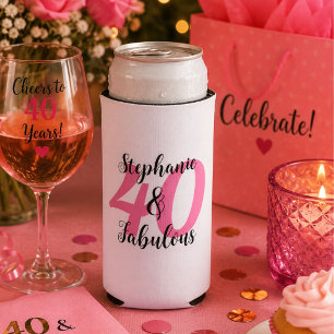 Personalisierter 40. & Fabelhafter Geburtstag Selters Dosenkühler
