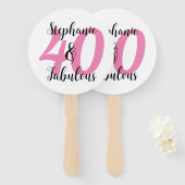 Personalisierter 40. & Fabulous Geburtstag  Fächer (Vorne und Hinten)