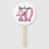 Personalisierter 40. & Fabulous Geburtstag  Fächer (Vorderseite)