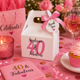 Personalisierter 40. & Fabulous Geburtstag Geschenkschachtel