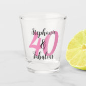 Personalisierter 40. & Fabulous Geburtstag  Schnapsglas (Vorderseite)