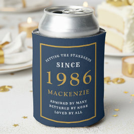 Personalisierter 40. Geburtstag 1986 Elegantes Bla Dosenkühler
