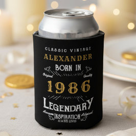 Personalisierter 40. Geburtstag 1986 Vintage Legen Dosenkühler