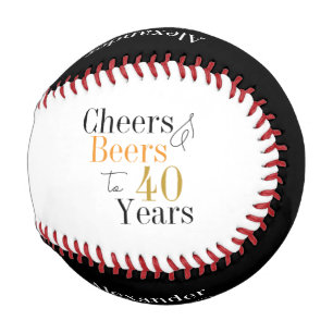 Personalisierter 40. Geburtstag Cheers Biere Minim Baseball