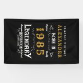 Personalisierter 40. Geburtstag Geboren 1985 Vinta Banner (Horizontal)