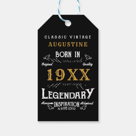 Personalisierter 40. Geburtstag Geschenkanhänger (Vorderseite)