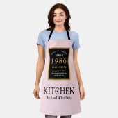 Personalisierter 40. Geburtstag Koch Chef Bäcker R Schürze (Getragen)