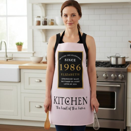 Personalisierter 40. Geburtstag Koch Chef Bäcker R Schürze