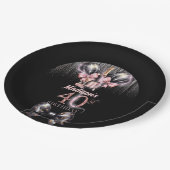 Personalisierter 40. Geburtstag Pappteller (Schrägansicht)