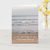 Personalisierter 40. Hochzeitstag an der Küste Karte (Gelbe Blume)