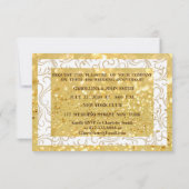 Personalisierter 40. Jahrestag der Hochzeit Einladung (Rückseite)