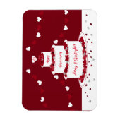 Personalisierter 40. Ruby Wedding Anniversary Cake Magnet (Vertikal)