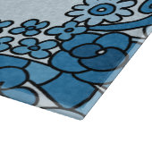 Personalisierter 45. Jahrestags-Saphir-Blumenvogel Schneidebrett (Ecke)