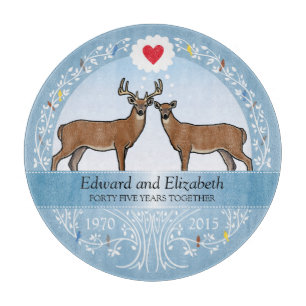 Personalisierter 45-jähriger Hochzeitstag, Buck & Schneidebrett