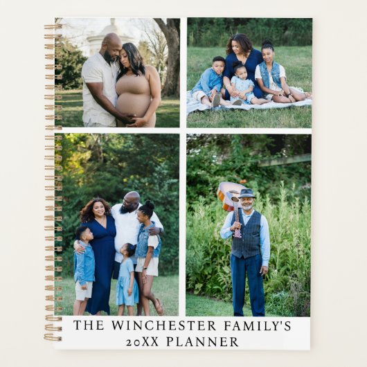 Personalisierter 4-Image-Familienplaner Planer (Vorderseite)
