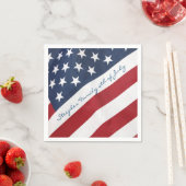 Personalisierter 4. Juli Amerikanische Flagge Napk Serviette (Beispiel)