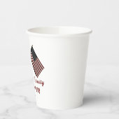 Personalisierter 4. Juli Amerikanische Flagge Pappbecher (Links)