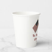 Personalisierter 4. Juli Amerikanische Flagge Pappbecher (Rechts)