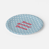 Personalisierter 4. Juli Geburtstagsparty Teller (Schrägansicht)