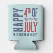 Personalisierter 4. Juli Patriotische amerikanisch Dosenkühler (Rückseite)