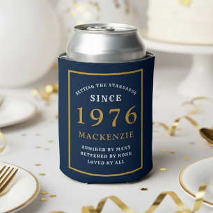 Personalisierter 50. Geburtstag 1976 Elegantes Bla Dosenkühler