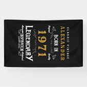 Personalisierter 50. Geburtstag Geboren 1971 Vinta Banner (Horizontal)