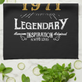 Personalisierter 50. Geburtstag Geboren 1971 Vinta Geschirrtuch (Gefaltet)