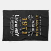 Personalisierter 50. Geburtstag Geboren 1971 Vinta Geschirrtuch (Horizontal)