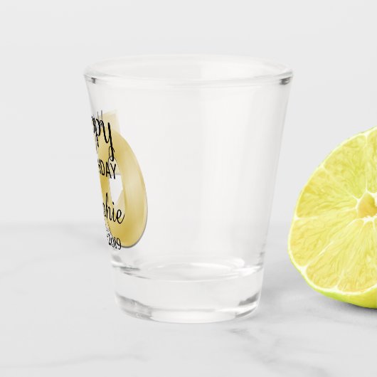 Personalisierter 50. Geburtstag Schnapsglas (Rechts)