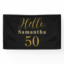 Personalisierter 50. Geburtstag Schwarzer Gold Geb