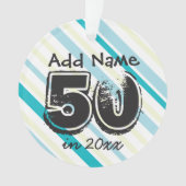 Personalisierter 50. Geburtstag Urlaub Keepake Ornament (Vorderseite)