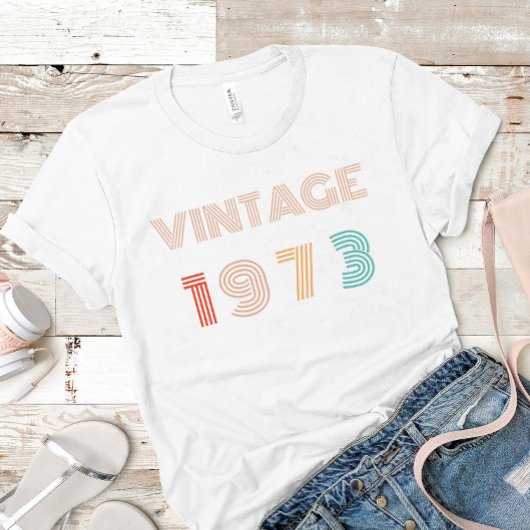 Personalisierter 50. Geburtstag Vintag 1973 T-Shirt