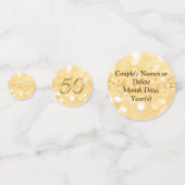 Personalisierter 50. Hochzeitstag Confetti Konfetti (Rückseiten)