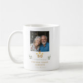 Personalisierter 50. Hochzeitstag-Mug Kaffeetasse (Links)