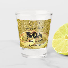 Personalisierter 50. Hochzeitstag Schnapsglas