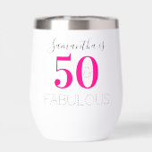 Personalisierter 50. und Fabelhafter Rosa Geburtst (Rückseite)
