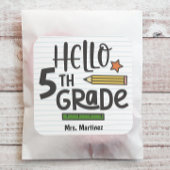 Personalisierter 5. quadratischer aufkleber